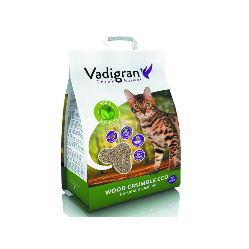 Litiere Bois Pour Chat Agglomerante Et Biodegradable Wood Crumble 2 Formats