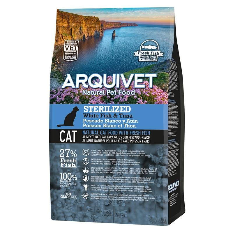 Croquettes Arquivet Pour Chat Sterilise Poisson Blanc Thon 1 5kg Croquettes Arquivet Pour Chat Sterilise Poisson Blanc Thon 1 5kg
