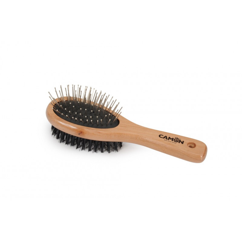 Brosse En Bois Double Pour Chat Chien Small 17cm Brosse En Bois Double Pour Chat Chien Small 17cm