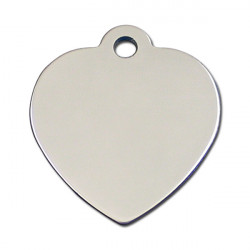 Grand coeur chrome - 3.5x3.5cm